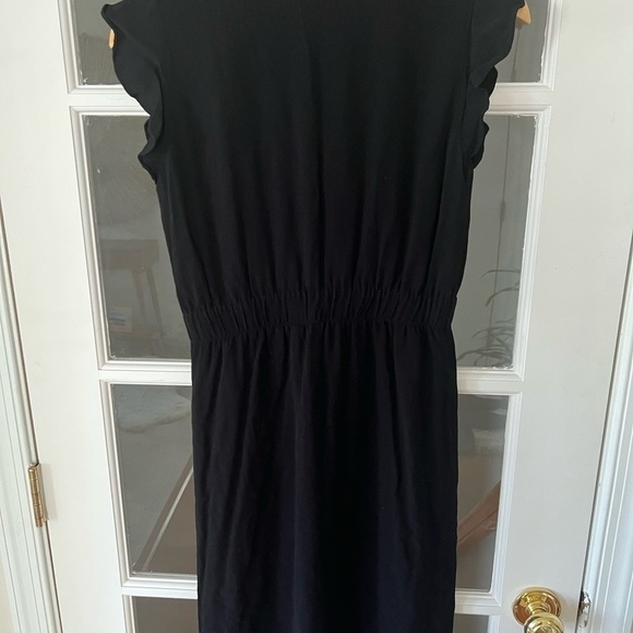 Kate Spade Black Flutter Sleeve Crepe Dress - size 2 - Picture 4 of 8